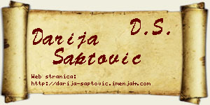 Darija Šaptović vizit kartica